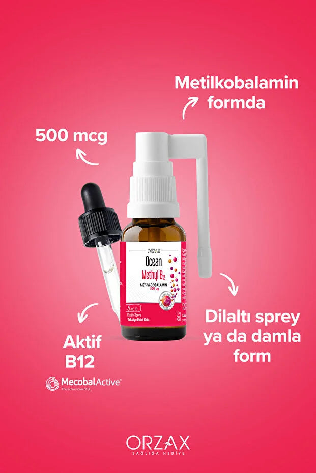 Ocean Methyl B12 500MCG 5ML Dilalti Sprey