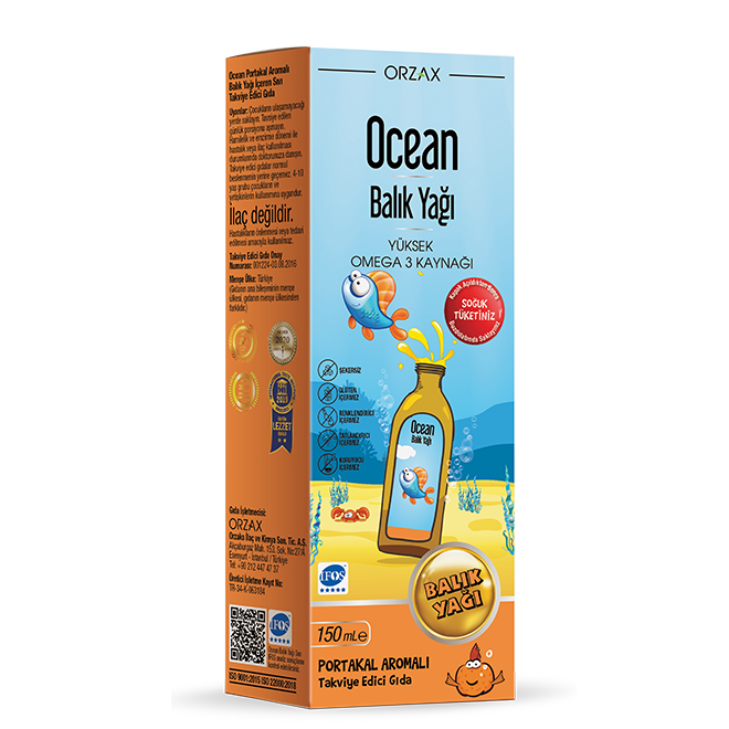 Ocean Omega-3 Portakalli 150ML Şurup