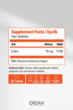 Ocean Picozinc 30 Tablet Çinko Pikolinat