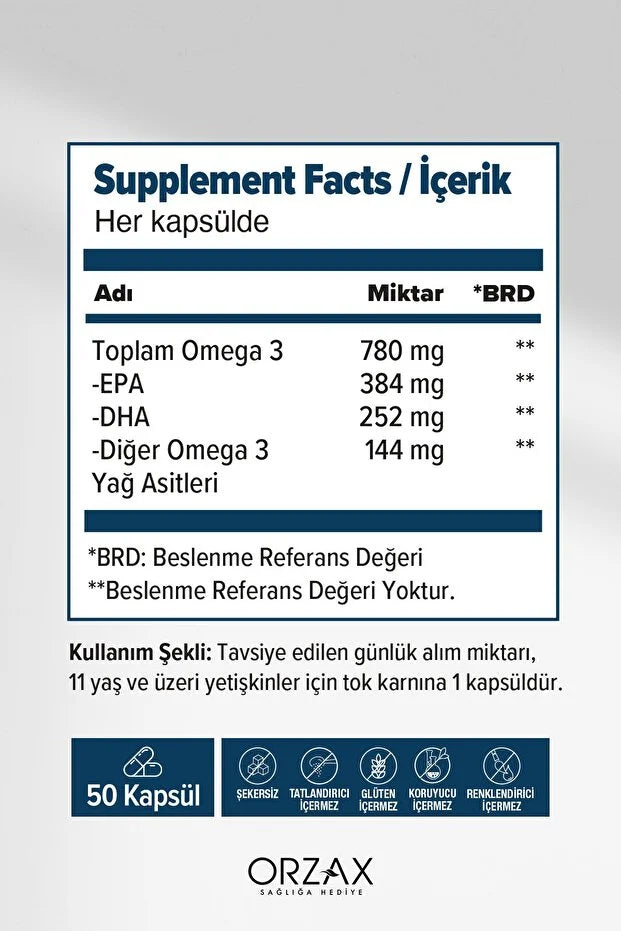 Ocean PLUS 1200MG 50 Kapsül Balik YAĞI Omega 3