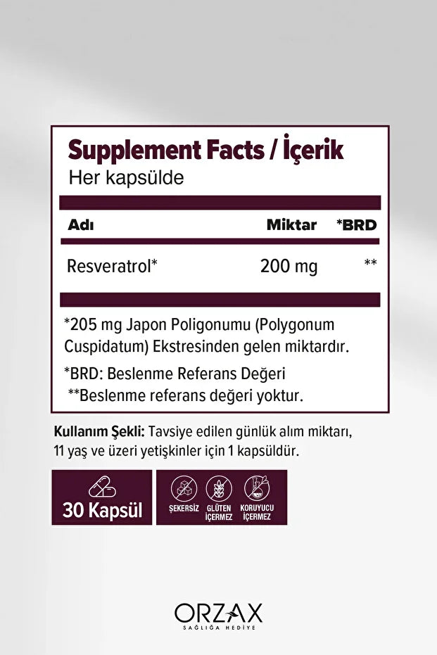 Ocean Resveratrol 200MG 30 Kapsül