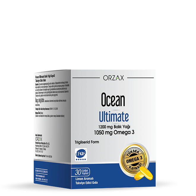Ocean Ultimate 30 Softjel Kapsül 1200MG Balik YAĞI Omega 3