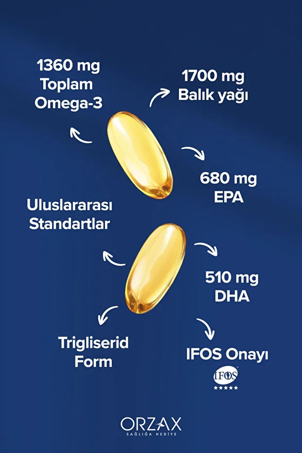 Ocean Ultimate 30 Softjel Kapsül 1200MG Balik YAĞI Omega 3