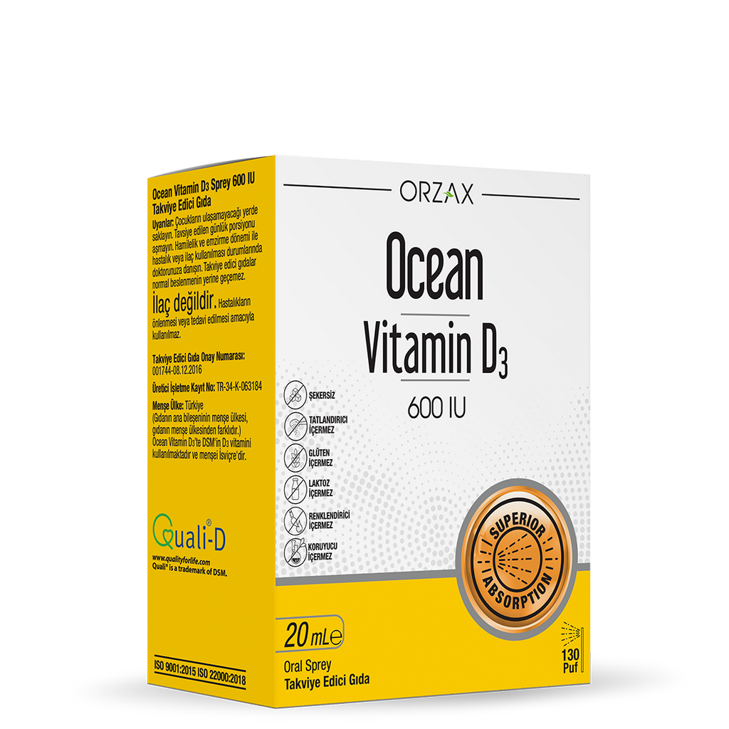 Ocean Vitamin D3 600IU Sprey 20ML