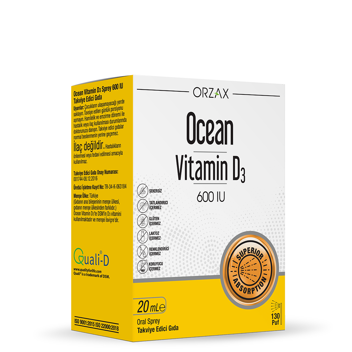 Ocean Vitamin D3 600IU Sprey 20ML