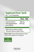 Ocean Yeşil ÇAY 500MG 60 Kapsül Green TEA