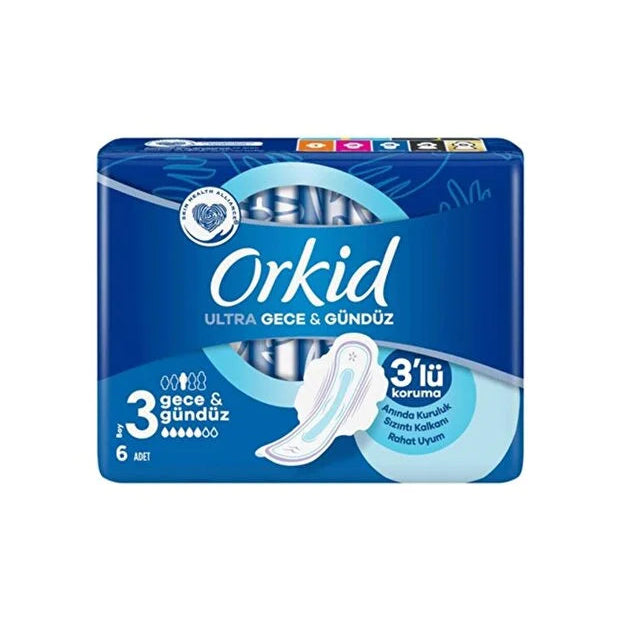 Orkid Ultra Hijyenik Ped Gece Gündüz No 3 6 Adet