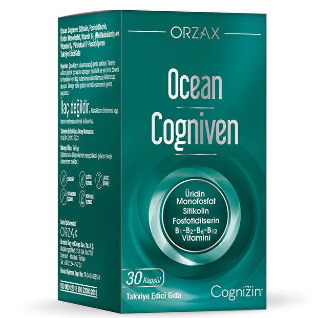 Ocean Cogniven 30 Kapsül Üridin Sitikolin Fosfotidilserin B Vitaminleri