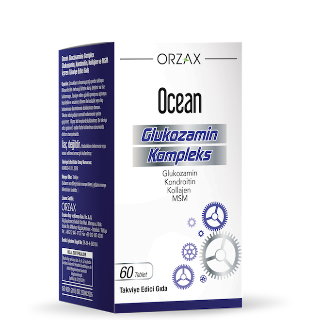 Ocean Glukozamin Kompleks 60 Tablet Glukozamin Kondroitin Kollajen Msm