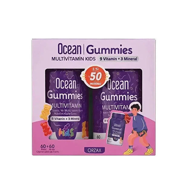Ocean Gummies Multivitamin Kids 60+60 Çignenebilir Jelform 2. Si %50 Indirimli
