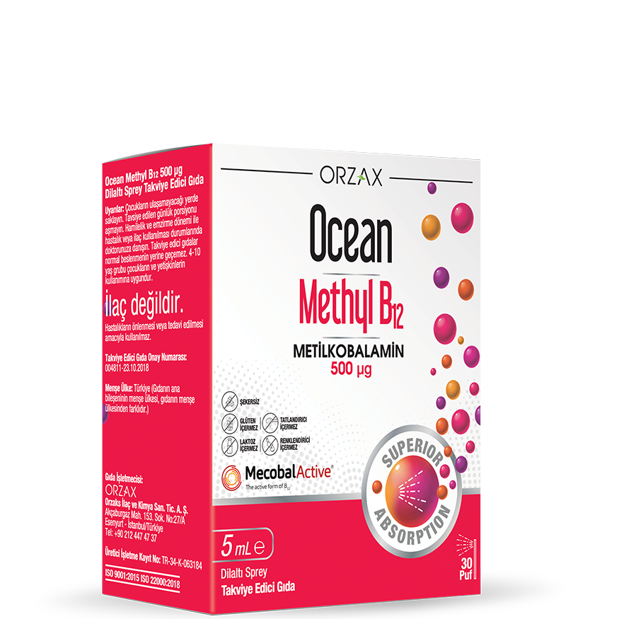 Ocean Methyl B12 500MCG 5ML Dilalti Sprey