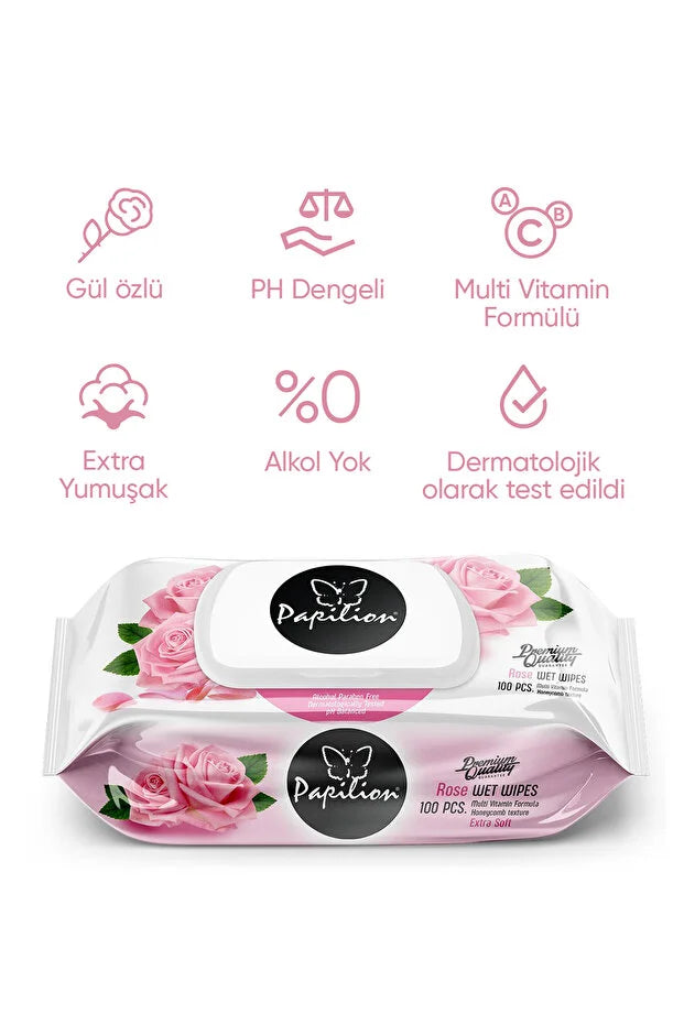 Papilion Islak Havlu Rose