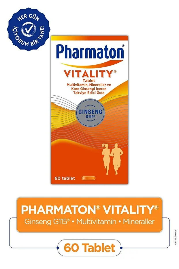 Pharmaton Vitality 30 Tablet Multivitamin Mineraller Ginseng G115