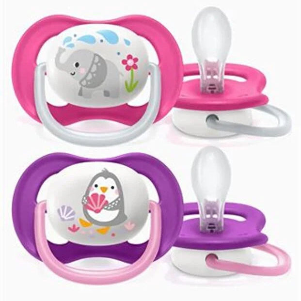 Philips Avent Ultra Air Animals 6-18 Ay Emzik 2 Adet Mor Pembe
