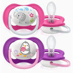 Philips Avent Ultra Air Animals 6-18 Ay Emzik 2 Adet Mor Pembe