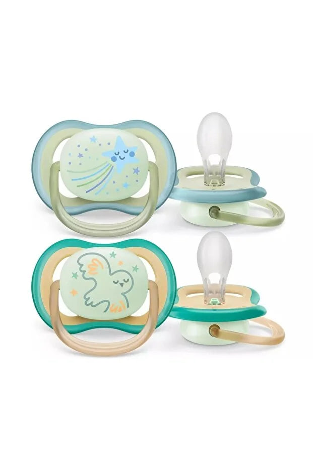 Philips Avent Ultra Air Nighttime Gece Emzik 0-6 Ay Erkek 2 Adetx6