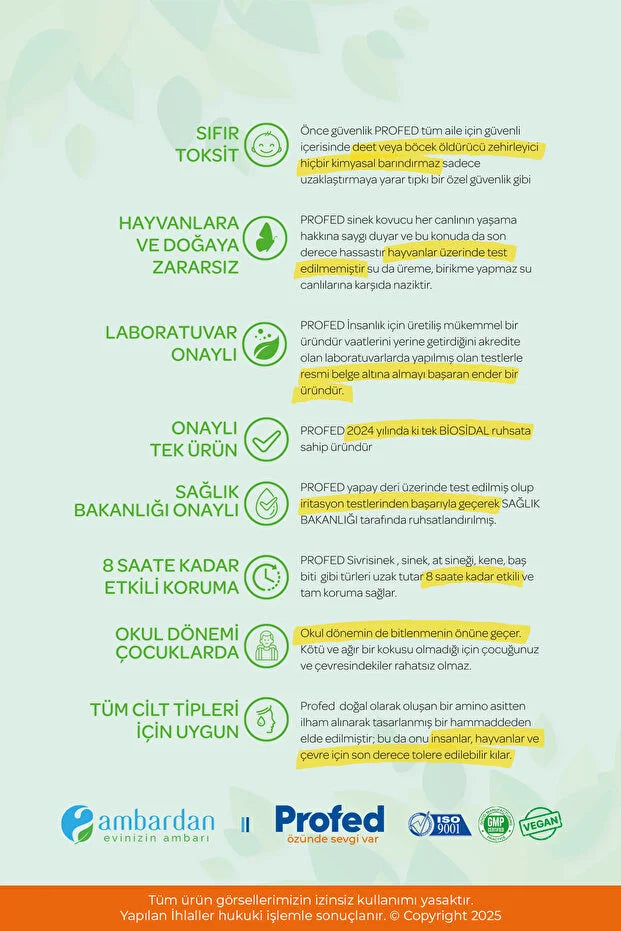 Profed Sinek Kovucu Sprey 75ml
