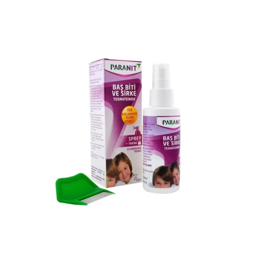 Paranit Baş Biti Sirke Tedavisi Sprey 100Ml+Tarak 1+1 Kofre
