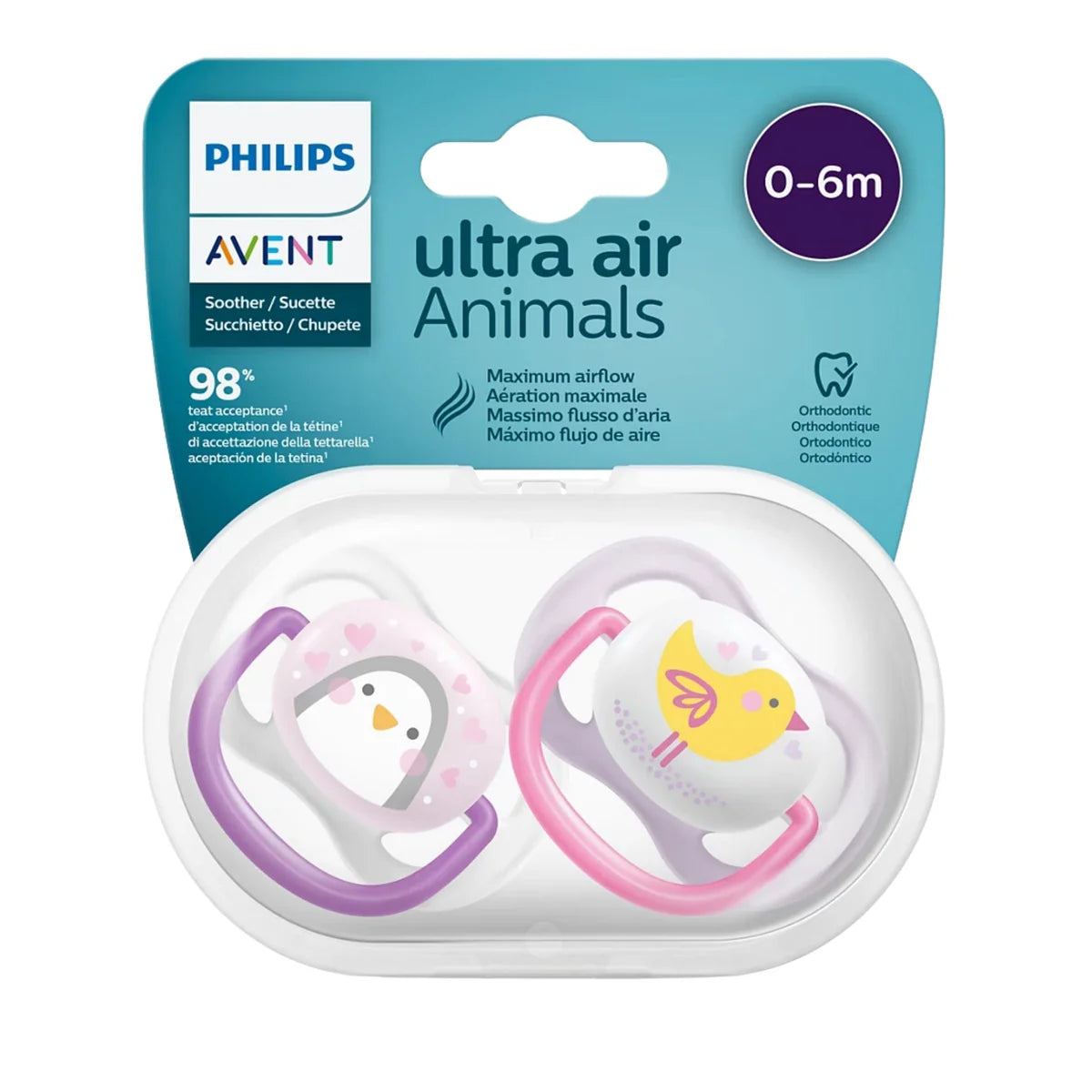 Philips Avent Ultra Air Emzik 0-6 Ay Kız 2 Adet x6