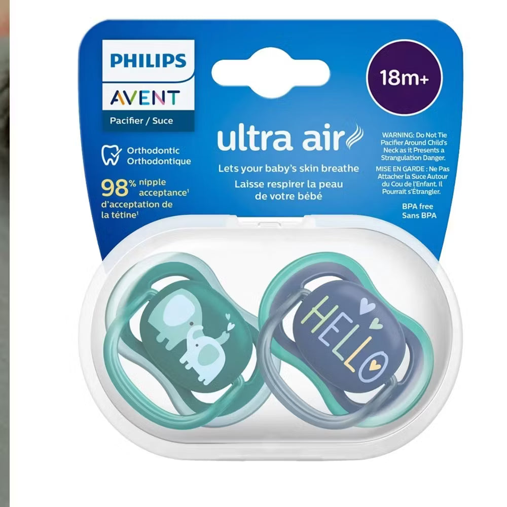 Philips Avent Ultra Air Silikon Emzik 18+ Ay Erkek 2 Adetx6