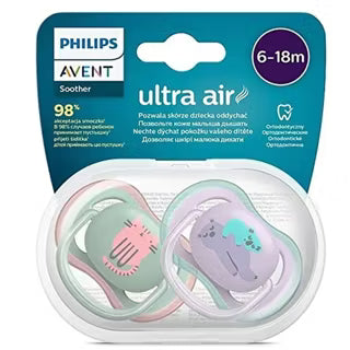Philips Avent Ultra Air Silikon Emzik 18+ Ay Kiz 2 Adetx6