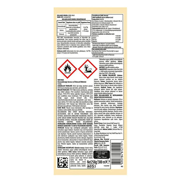 Raid Böcek Savar Max 300ml