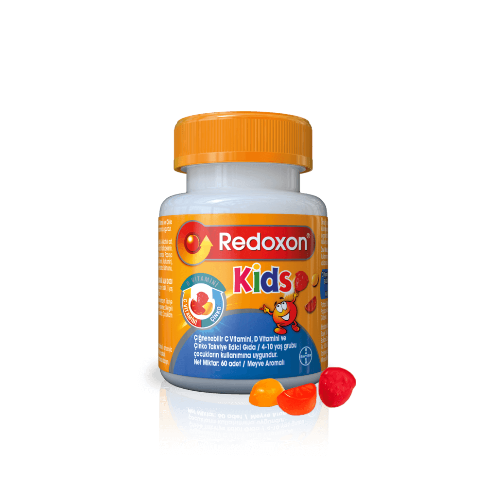 Redoxon KIDS Çiğnenebilir Tablet 60 ADET C Vitamini D Vitamini Çinko 4-10 YAŞ