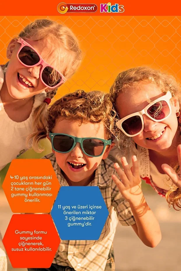Redoxon KIDS Çiğnenebilir Tablet 60 ADET C Vitamini D Vitamini Çinko 4-10 YAŞ