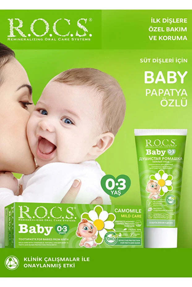 Rocs Baby 0-3 Yaş Papatya Özlü Diş Macunu 35ml