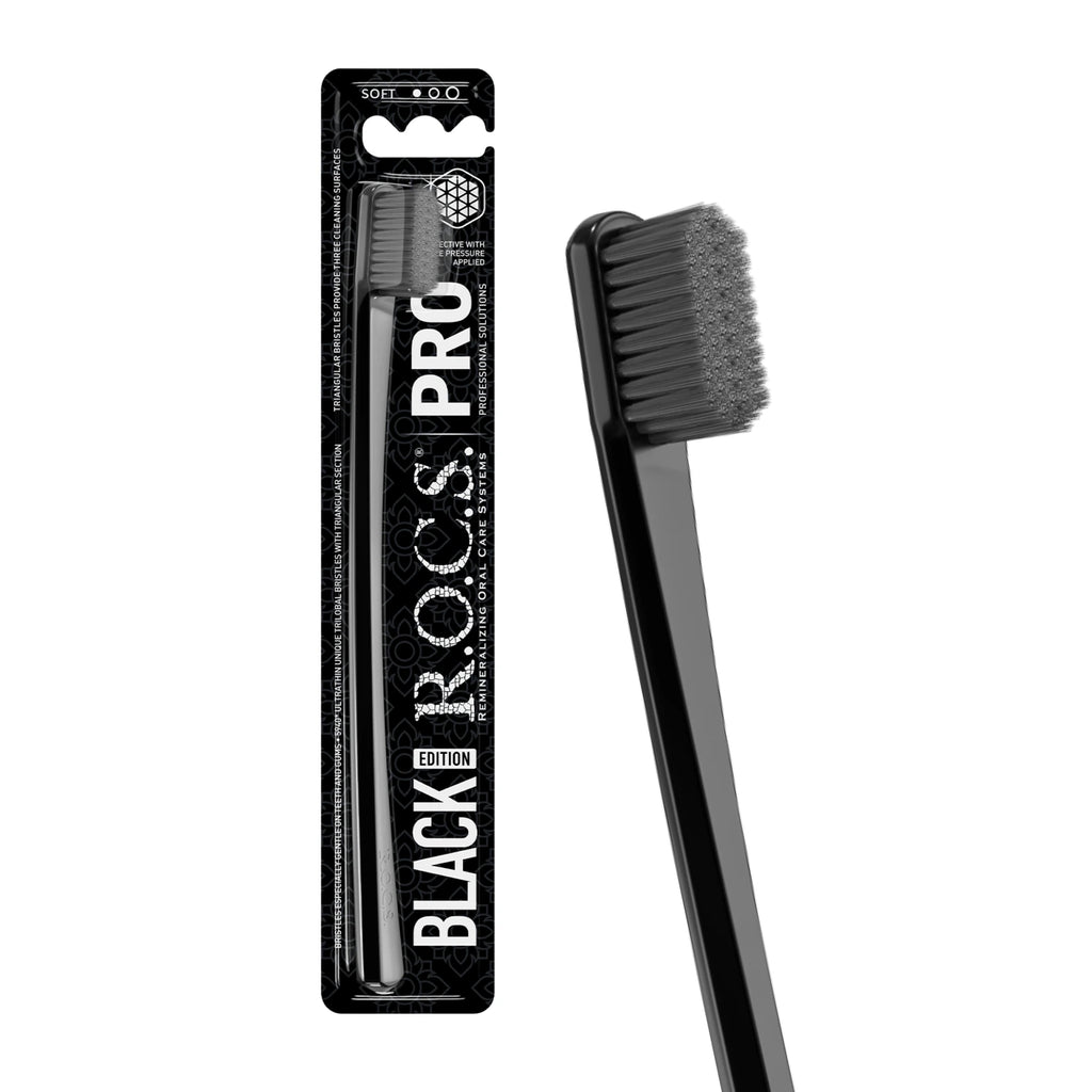 R.O.C.S. Black Edition Özel Kıl Dokulu Diş Fırçası (Orta - Medium)