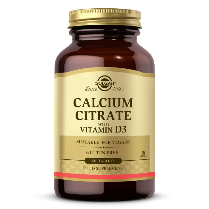 Solgar Calcium Citrate WITH Vitamin D 60 Tablet