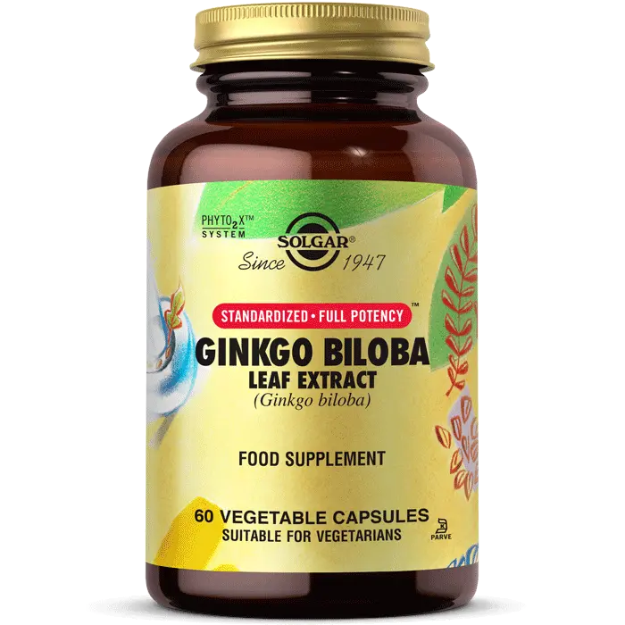Solgar Ginkgo Biloba LEAF Extract 60 Kapsül