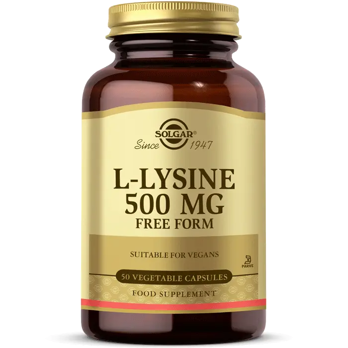 Solgar L-Lysine 500MG FREE FORM 50 Kapsül