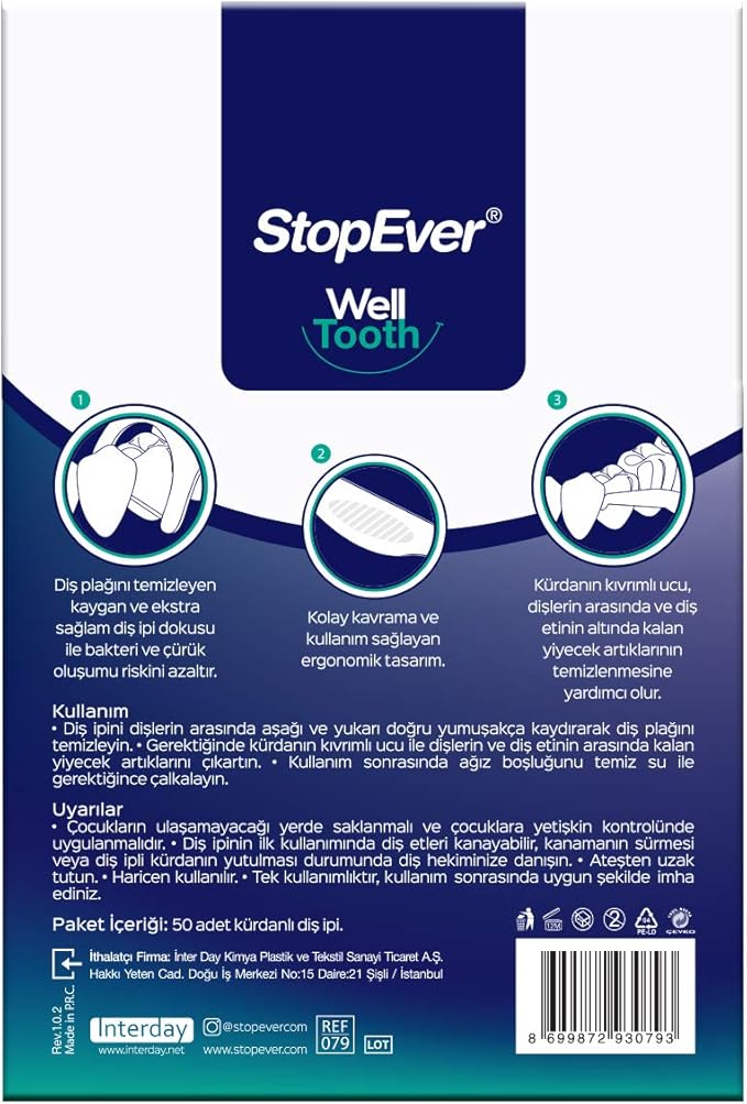 Stop Ever Well Tooth Kürdanli Diş Ipi 50 Adet