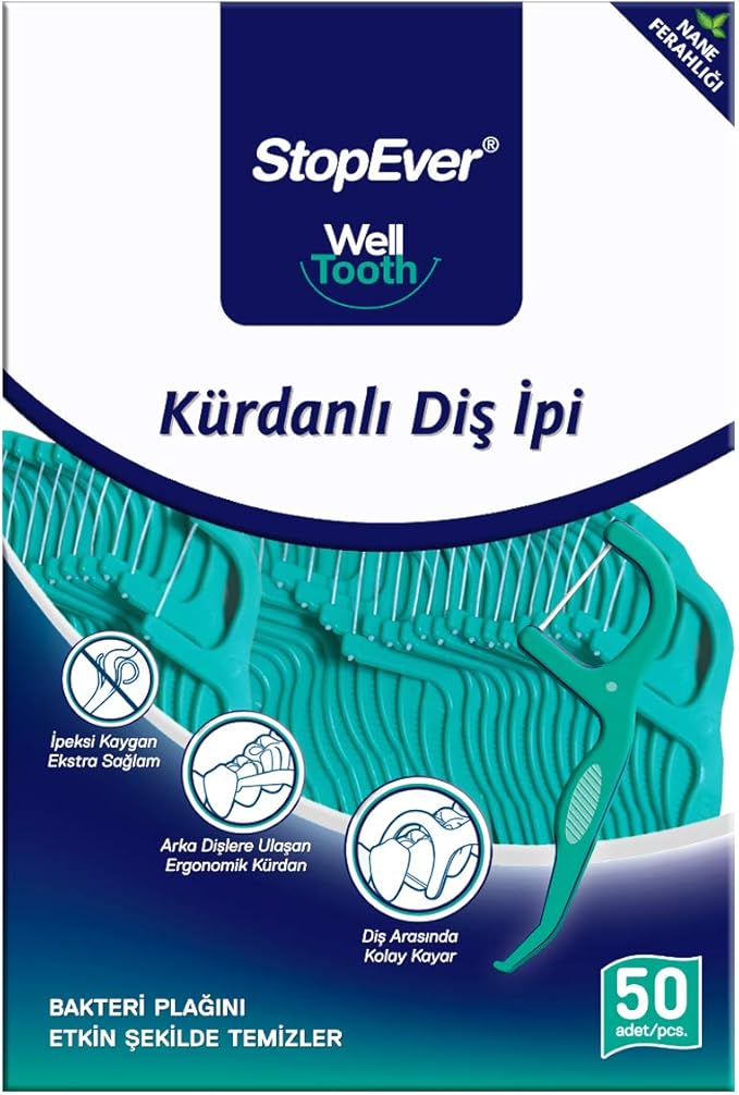 StopEver Well Tooth Kürdanlı Diş İpi (50 Adet)