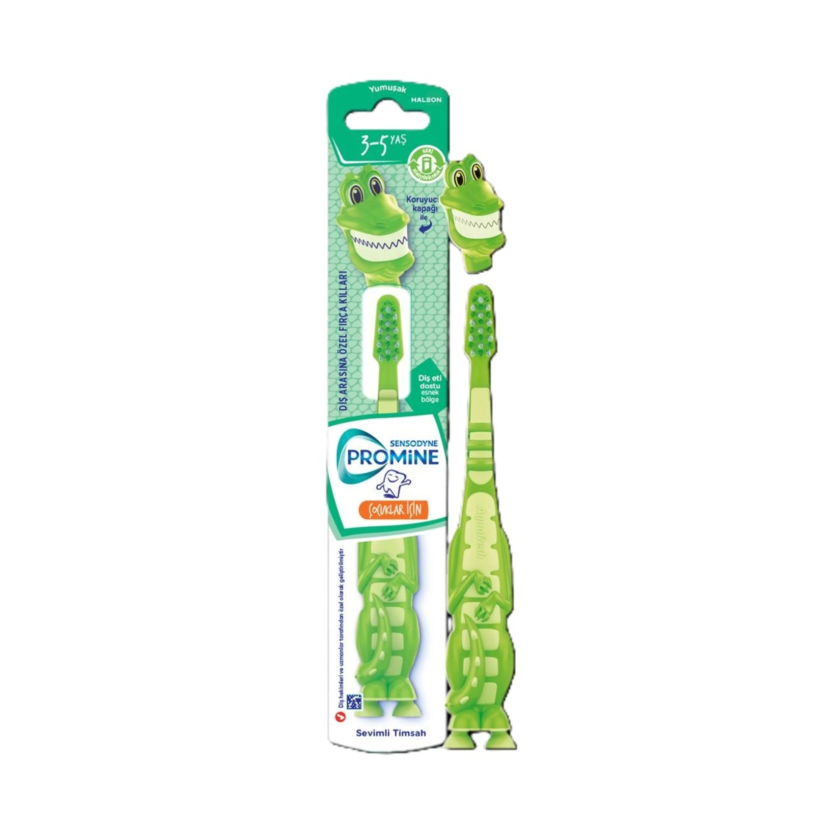 Sensodyne Promine 3-5 Yaş Çocuklar İçin Sevimli Timsah Karakterli Diş Fırçası (Yumuşak)