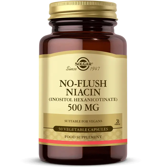 Solgar No-Flush Niacin 500 mg 50 Kapsül