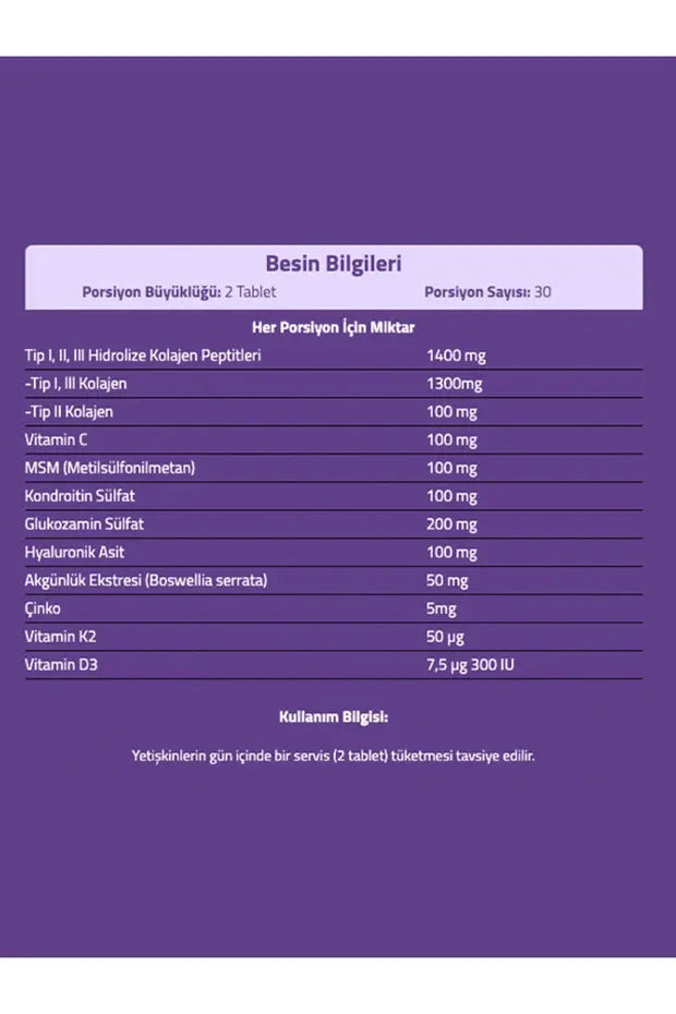 SUDA Collagen Fxone 60 Tablet TYPE I II III Collagen