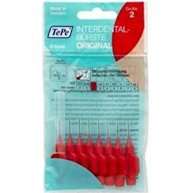 TePe Original Kırmızı 0.5 mm (Size 2) 8'li Arayüz Fırçası