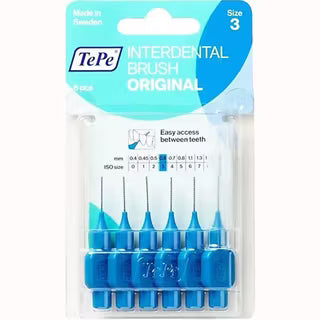 TePe Original Mavi 0.6 mm (Size 3) 8'li Arayüz Fırçası