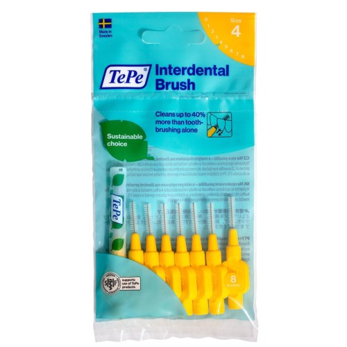 TePe Original Sarı 0.7 mm 8'li Arayüz Fırçası