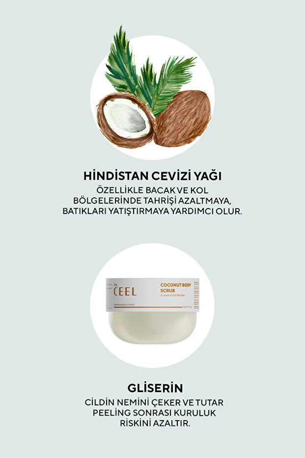 The Ceel Coconut Body Scrub 275gr El Ayak Vücut Peelingi