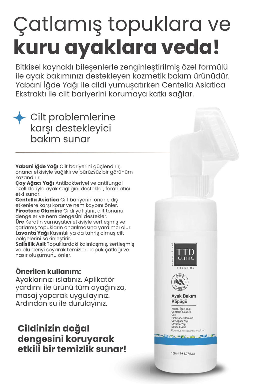 Tto Clinic Ayak Bakim Köpügü 150ml