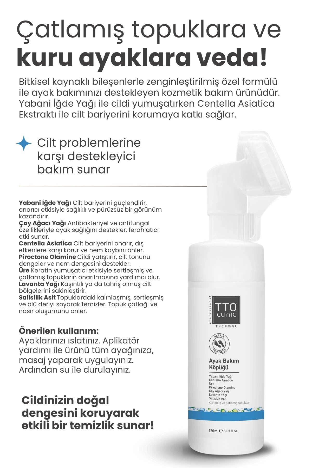 Tto Clinic Ayak Bakim Köpügü 150ml