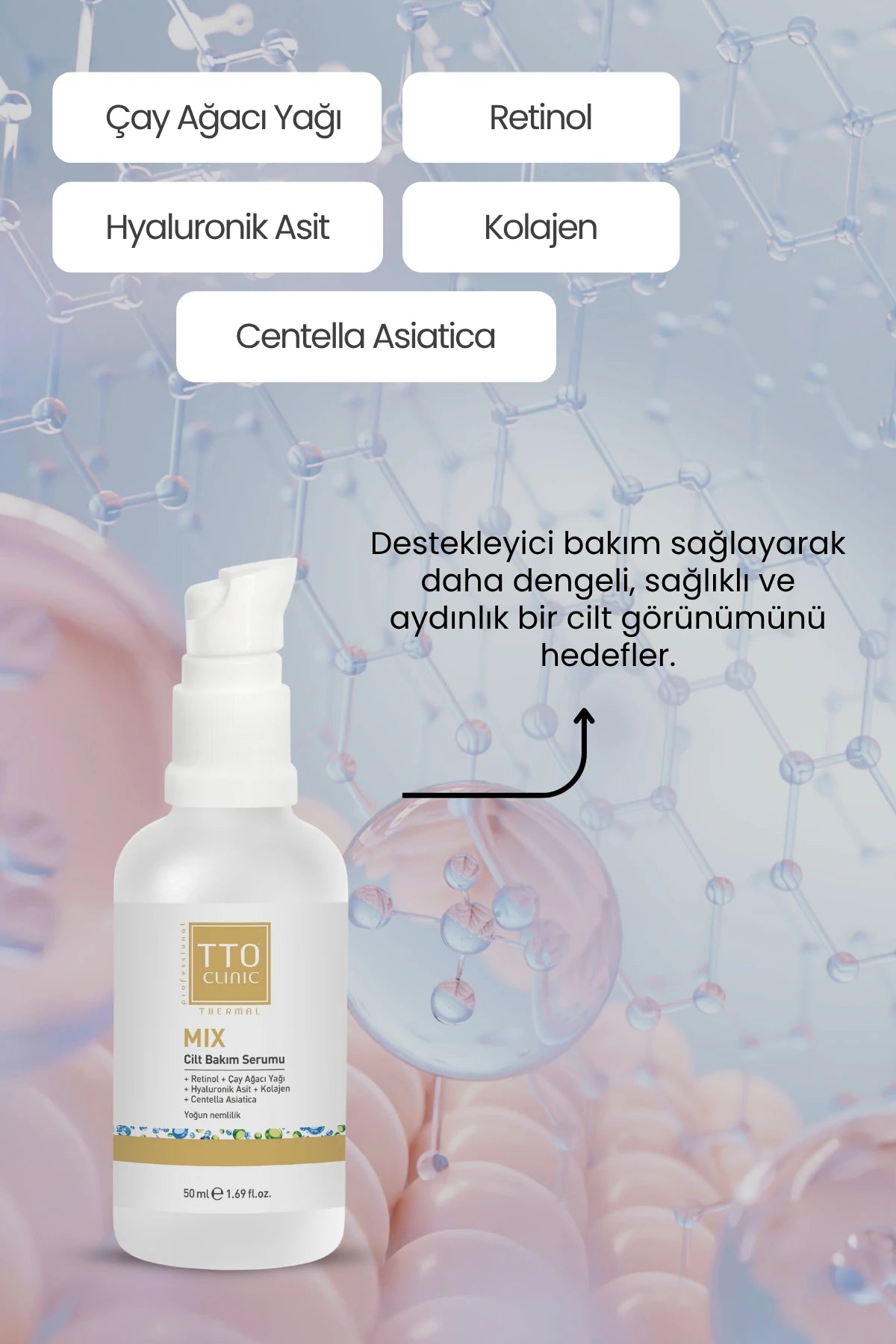 Tto Clinic Mix Skin Care Serum Cilt Bakim Serumu 50ml