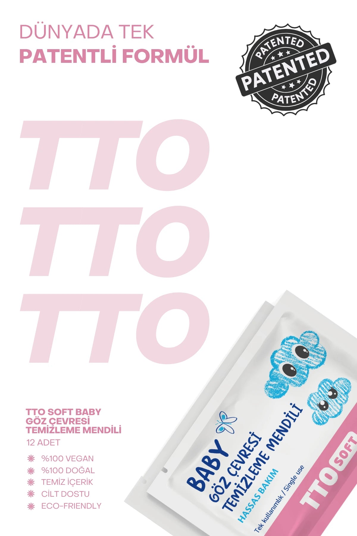 Tto Soft Baby Göz Çevresi Temizleme Mendili 12 Adet