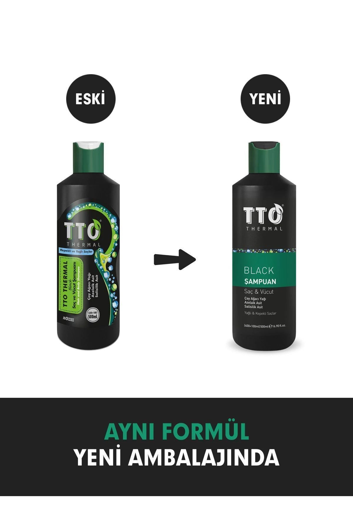 Tto Thermal Black Saç Ve Vücut Sampuani 400ml