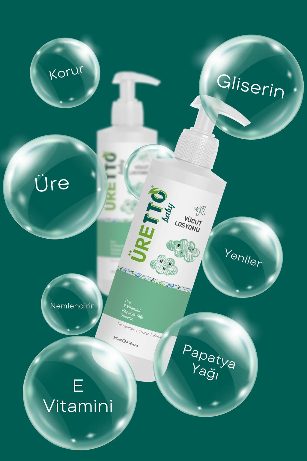 Uretto Baby Body Lotion 200ml Vücut Losyonu