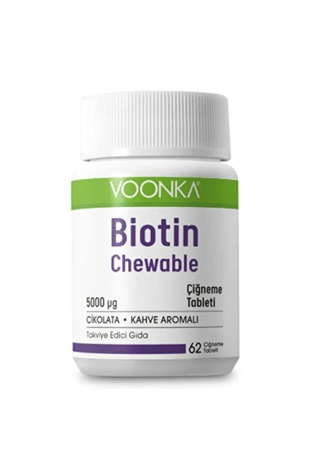 VOONKA BIOTIN CHEWABLE 5000MCG 62 CIGNEME TABLETI