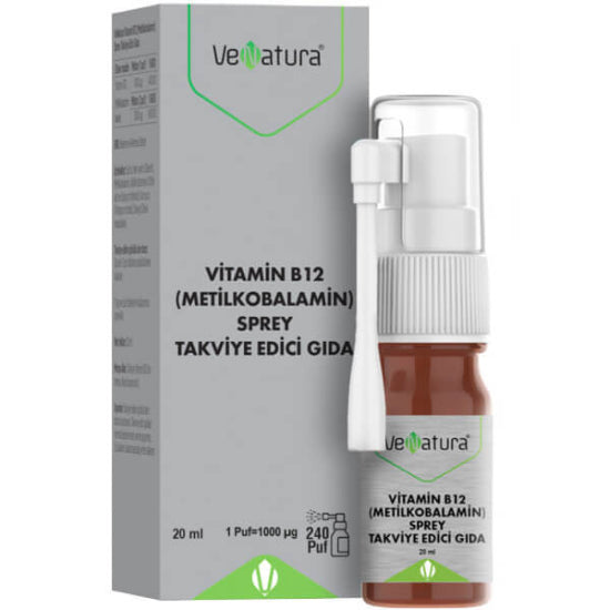 VeNatura Vitamin B12 Metilkobalamin Sprey 20 ml — 140 Puf